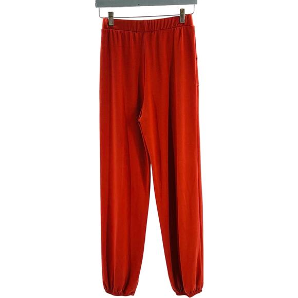 LULU'S XS 100% Let's Warm Up Rusty Rose High Rise Joggers Track Pants NEW B26 - Picture 2 of 9